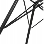 Silla de diseño industrial con apoyabrazos ORCHIS en polipropileno (negro)