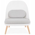 AGAVE Scandinavian design lounge chair (white, light grey)
