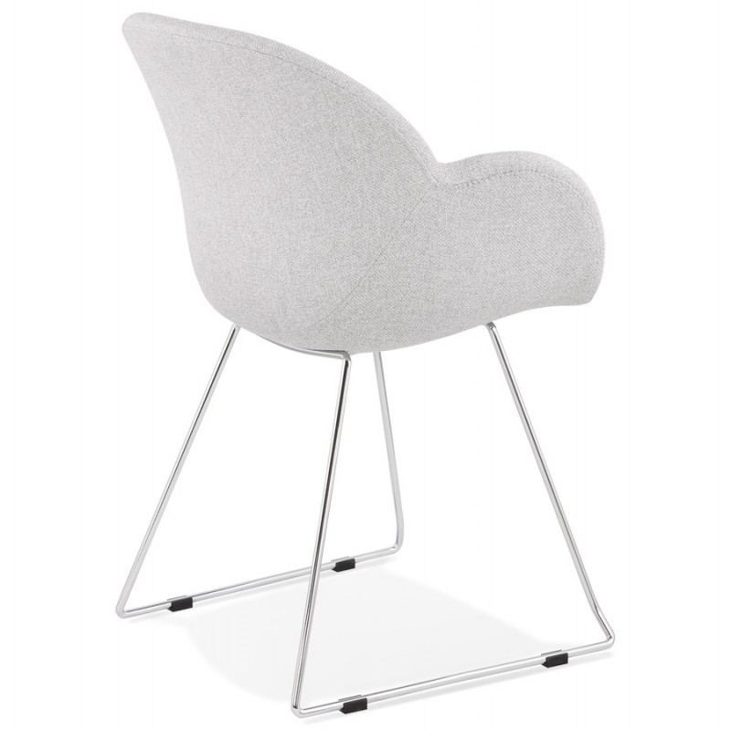 ADELE konverkint Fuß Design Stuhl aus Stoff (hellgrau) - image 43354