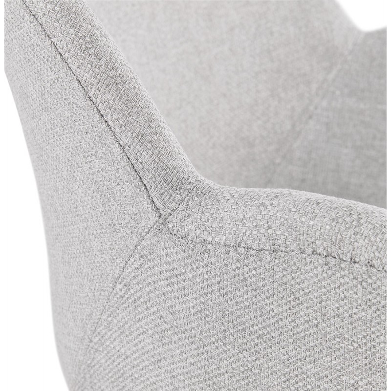 Silla de diseño de pie cónico ADELE en tejido (gris claro) - image 43359