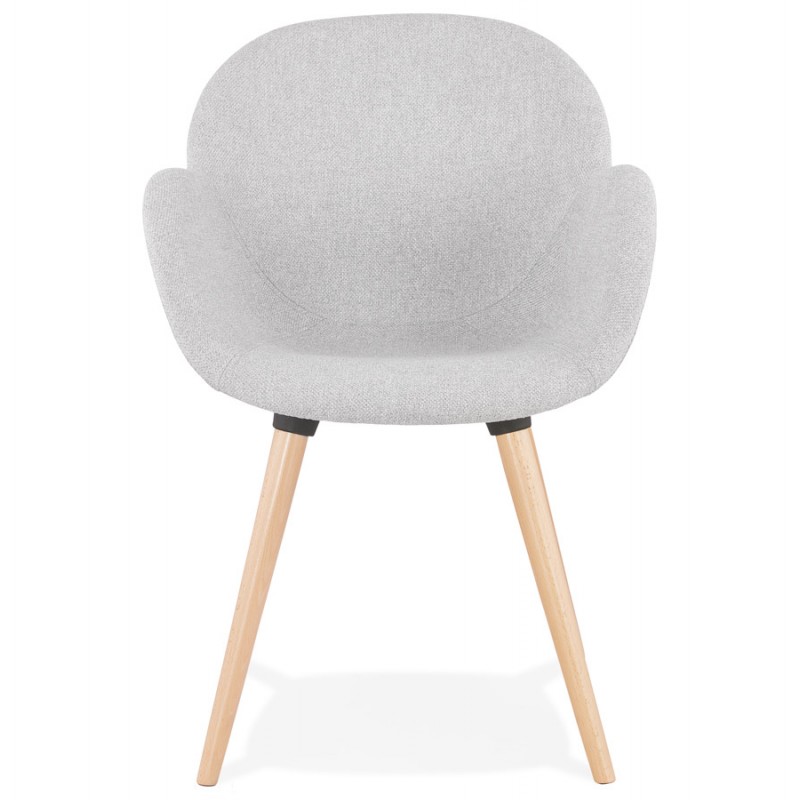 LENA skandinavischen Stil Design Stuhl aus Stoff (hellgrau) - image 43364