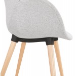 Chaise design style scandinave LENA en tissu (gris clair)