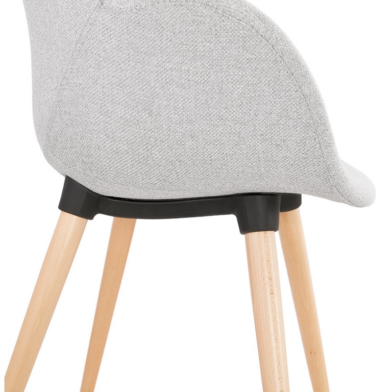 LENA Scandinavian style design chair in fabric (light grey) - image 43373