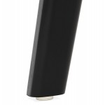 Silla de diseño escandinavo con apoyabrazos CALLA en tejido de pie negro (gris claro)