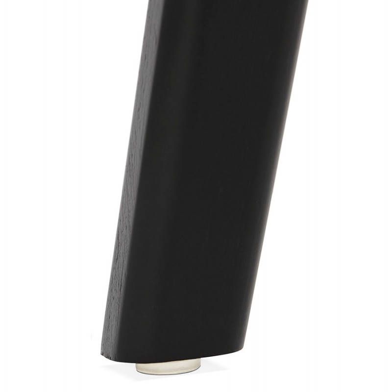 Silla de diseño escandinavo con apoyabrazos CALLA en tejido de pie negro (gris claro) - image 43435
