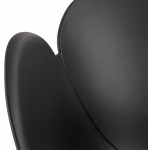 Silla de escritorio SORBIER sobre ruedas en patas de metal cromado de polipropileno (negro)