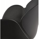 SORBIER desk chair on wheels in polypropylene chrome metal feet (black)