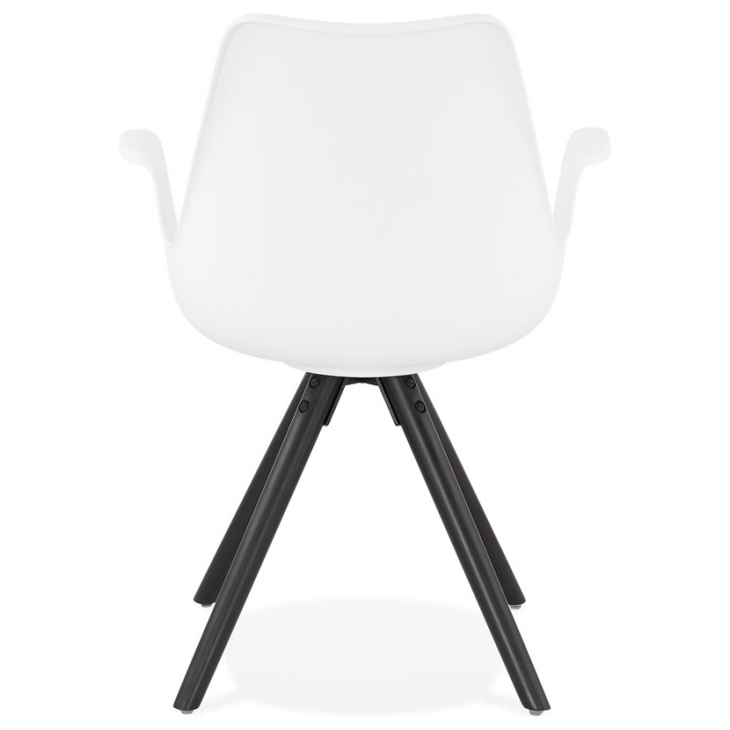 Scandinavian design chair with ARUM black -black (white) wooden foot armrests - image 43519