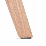 Silla de diseño escandinavo con pies KALLY de madera de color natural (negro)