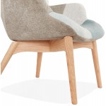 LOTUS Scandinavian design patchwork chair (blue, grey, beige)