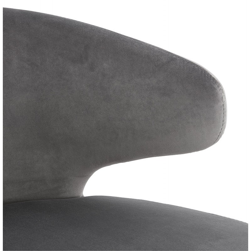 YASUO design chair in velvet feet black (grey) - image 43603