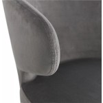 Silla de diseño YASUO en pies de terciopelo negro (gris)
