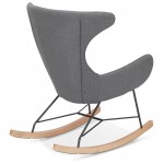 Rocking chair KABOSU en tissu (gris clair)