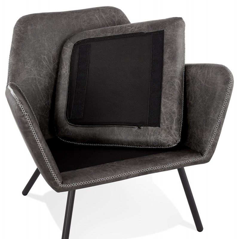 Hiro retro and vintage lounge chair (dark grey) - image 43696