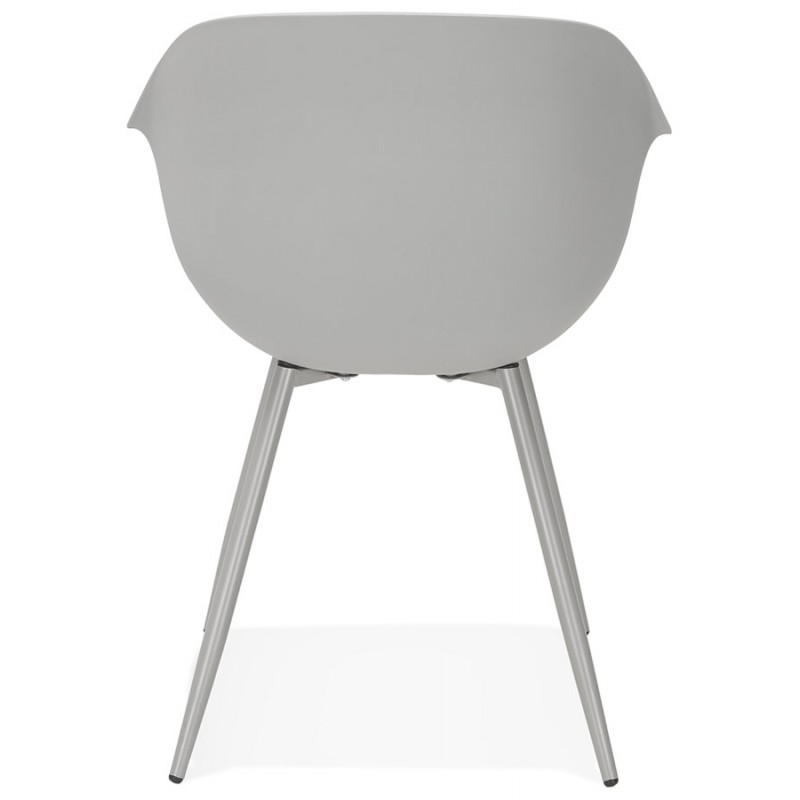 Sedia di design scandinava con braccioli COLZA in polipropilene (grigio) - image 43702