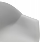 Skandinavischer Designstuhl mit COLZA Armlehnen aus Polypropylen (grau)