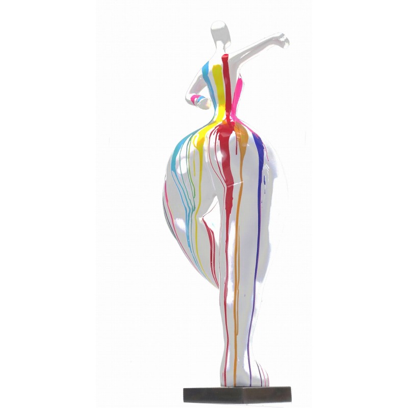 Escultura decorativa de estatua WOMAN ELEGANTE en resina H138 cm (Multicolor) - image 43753