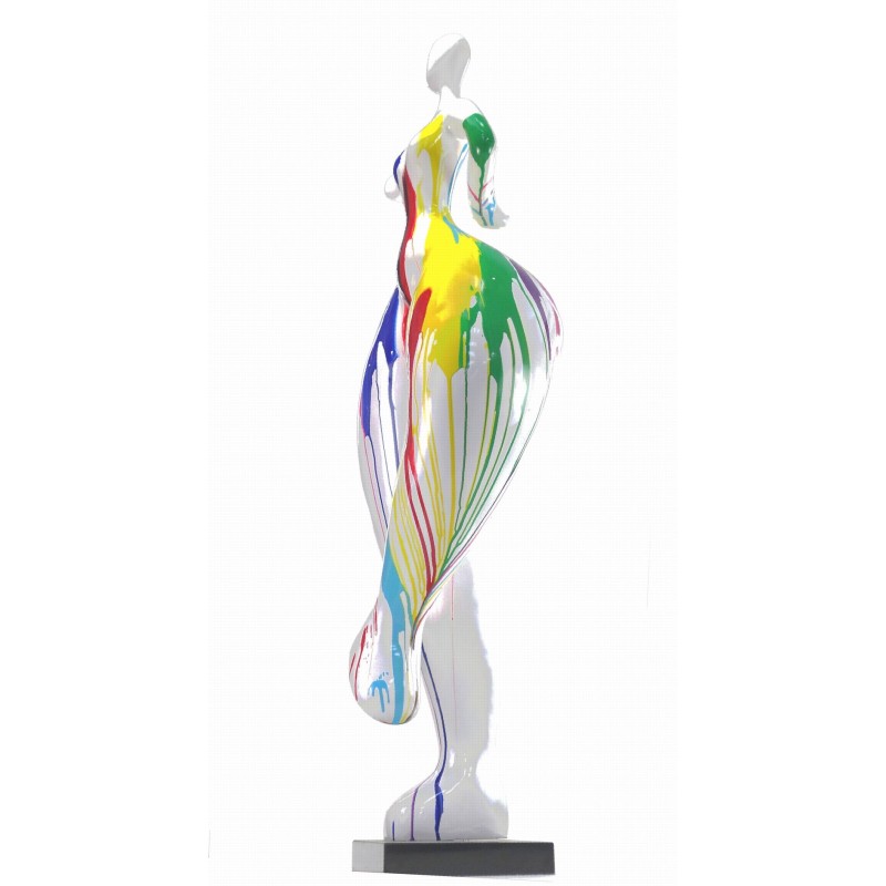 Statue sculpture décorative design FEMME ELEGANTE en résine H138 cm (Multicolore) - image 43755