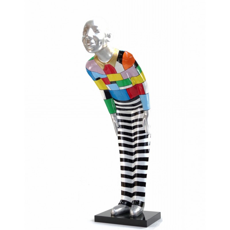 Statue sculpture décorative design WELCOME en résine H155 cm (Multicolore) - image 43789
