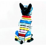 Perro de escultura decorativa de diseño estatuilla sentado H36 en resina (multicolor)