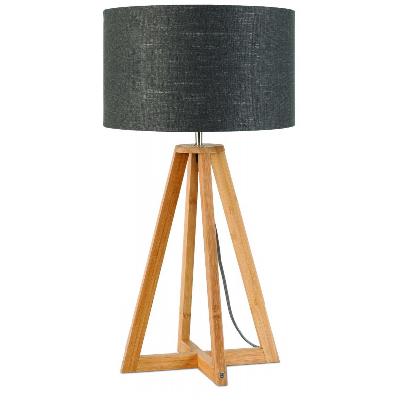 Lampada da tavolo Bamboo e lampada di lino eco-friendly sempre EST (naturale, grigio scuro) - image 44596