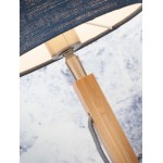 Lampada da tavolo Bamboo e paralume di lino eco-friendly FUJI (natural, blue jeans)