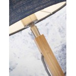 Lampada da tavolo Bamboo e paralume di lino eco-friendly FUJI (naturale, grigio chiaro)