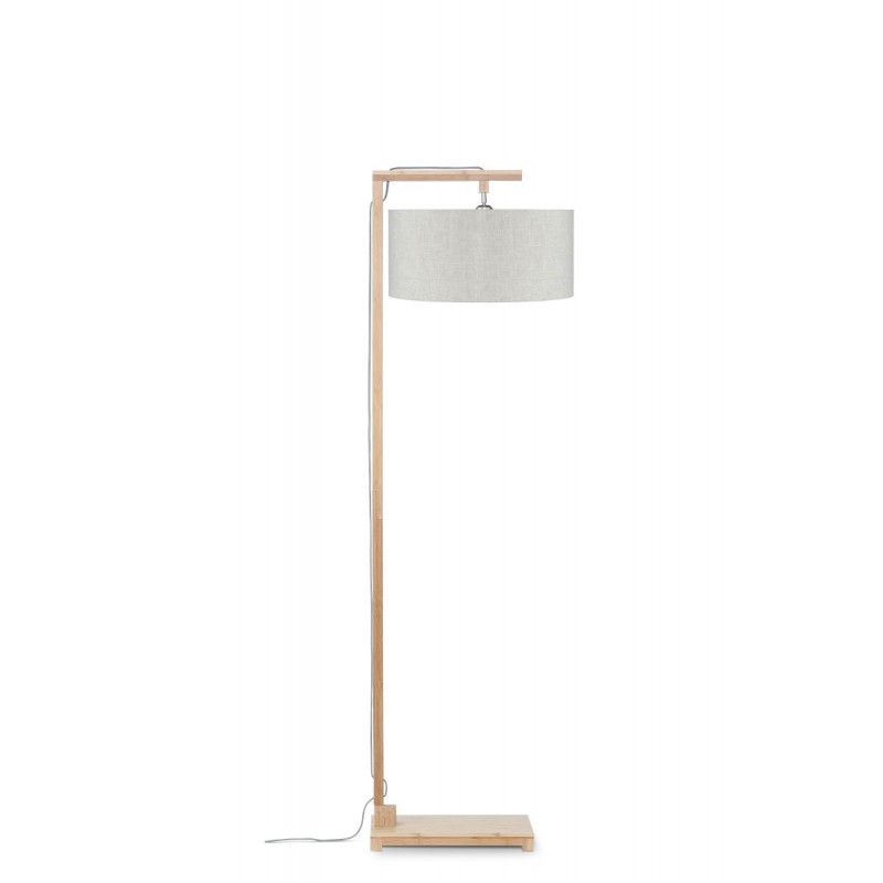 Lámpara de pie de bambú y pantalla de lino ecológico HIMALAYA (natural, lino ligero) - image 44740