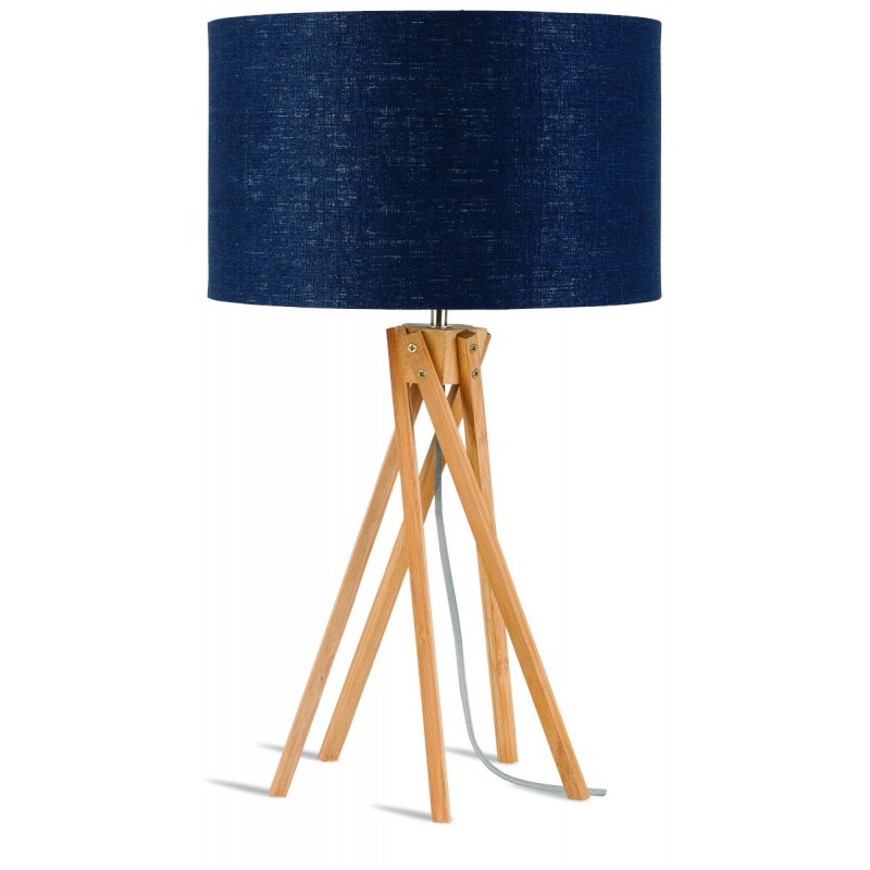 Blue Denim Style Linen Lampshade 