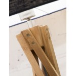 Bambus Tischleuchte und KILIMANJARO umweltfreundliche Leinenlampe (natürliche, leichte Bettwäsche)