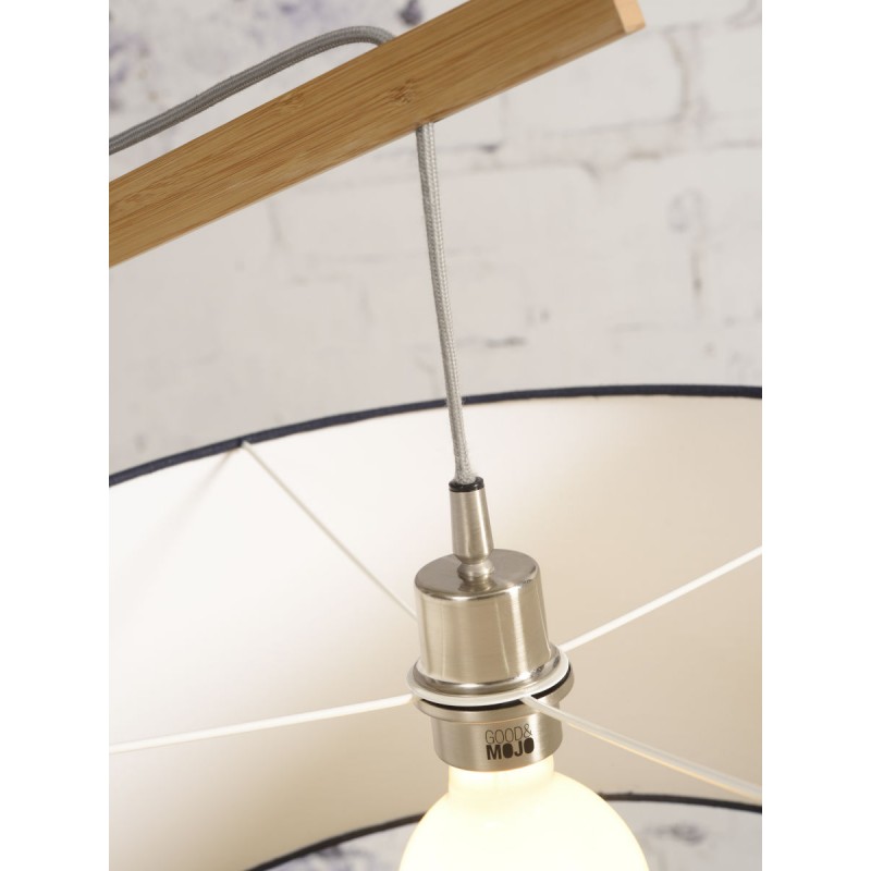 Lampada di lino eco-friendly MontBLANC e lampada di lino verde (naturale, grigio scuro) - image 44897