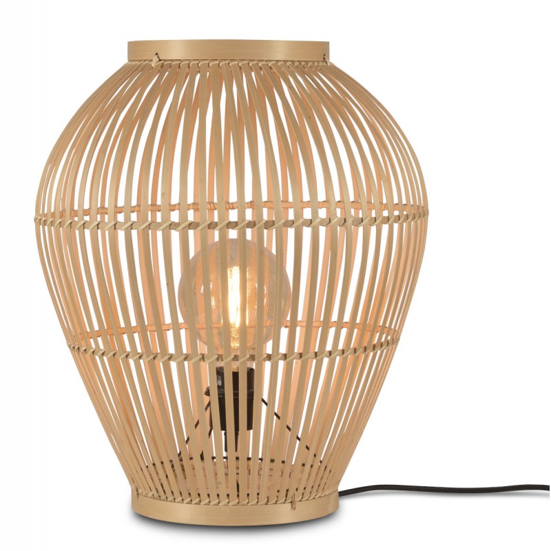 Lampada da tavolo, lampada da terra in bambù SMALL (H50) TUVALU (naturale) - image 44962