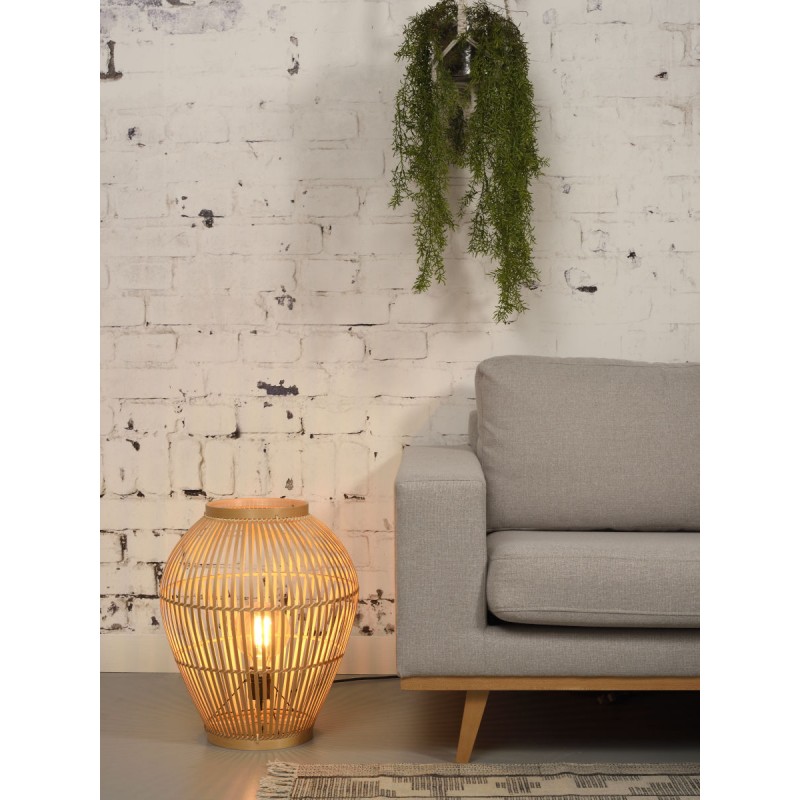 Lámpara de mesa, lámpara de pie de bambú SMALL (H50) TUVALU (natural) - image 44963