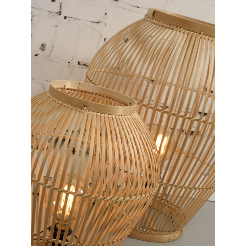 Lampada da tavolo, lampada da terra in bambù SMALL (H50) TUVALU (naturale) - image 44968