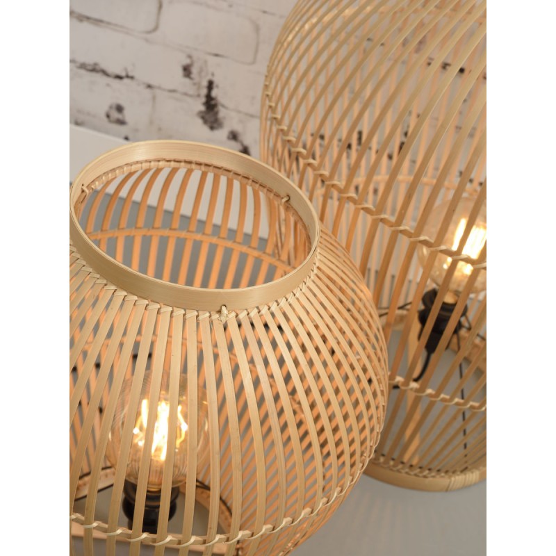 Lámpara de mesa, lámpara de pie de bambú SMALL (H50) TUVALU (natural) - image 44971