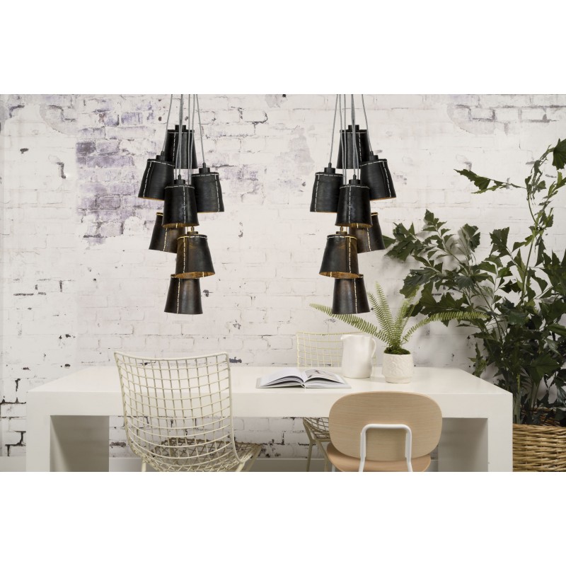 AMAZON XL 7 recycled tire suspension lamp lamp shade (black) - image 45053