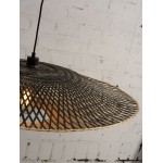Lámpara de suspensión de bambú KALIMANTAN XL (natural, negro)