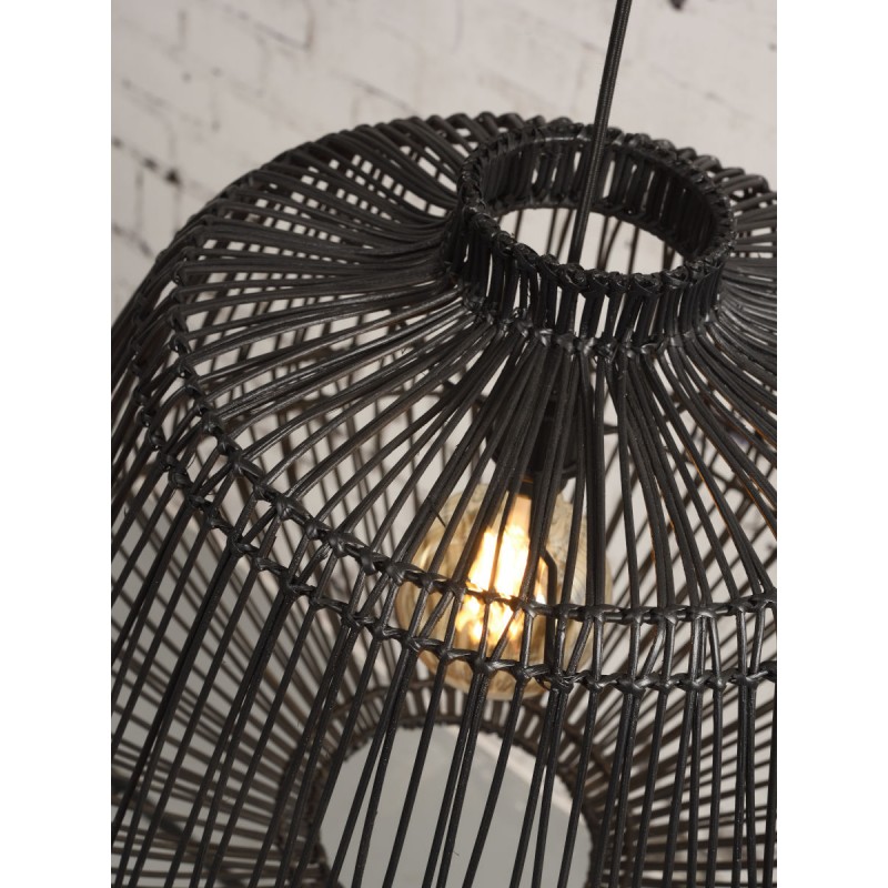 MADAGASCAR rattan suspension lamp (black) - image 45338