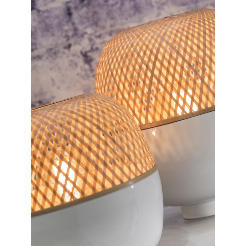 MEKONG XL bamboo table lamp (white, natural) - image 45402