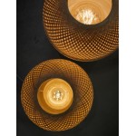 Lampe de table en bambou MEKONG XL (blanc, naturel)