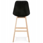 Scandinavian design bar stool in natural-colored feet CAMY (black)