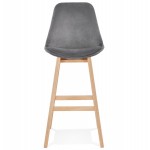 Scandinavian design bar stool in natural-colored feet CAMY (grey)