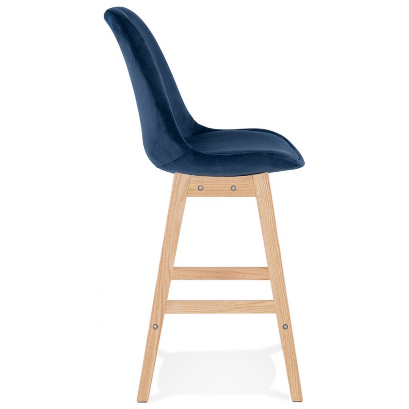 Almohadilla de barra de altura media Diseño escandinavo en pies de color natural CAMY MINI (azul) - image 45656