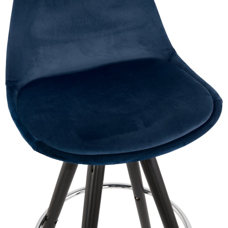 Design del set bar in velluto nero piedi in legno MERRY (blu) - image 46011