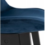 Mid-height bar set design in velvet black feet CAMY MINI (blue)