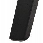 Taburete CAMY de barra de diseño de terciopelo de pie negro (negro)