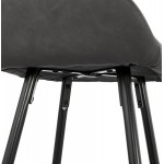 Bar Bar Set Design Bar Stuhl schwarze Füße NARNIA (dunkelgrau)