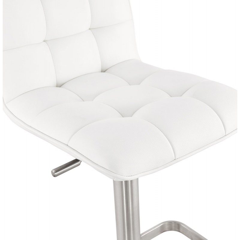 ANAIS quilted and adjustable bar stool (white) - image 46266