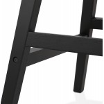 Tabouret de bar chaise de bar mi-hauteur design pieds noirs DYLAN MINI (gris clair)