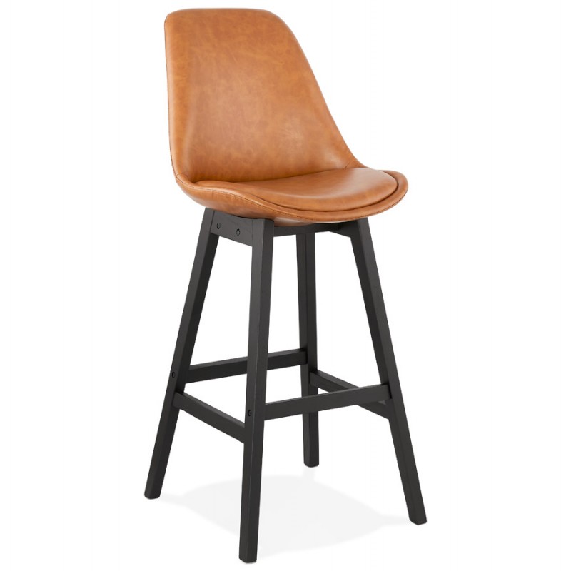 Bar set design bar chair bar black feet DAIVY (light brown) - image 46325